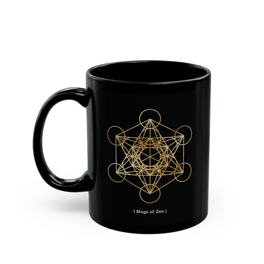 Metatron's Cube - 11oz Black Mug