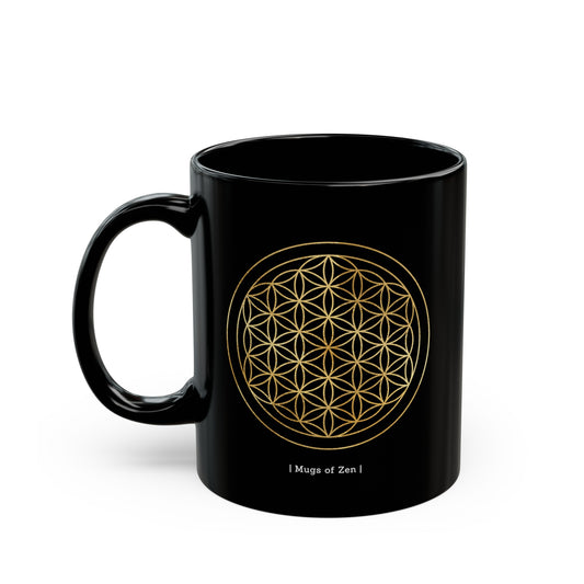 Flower of Life - 11oz Black Mug