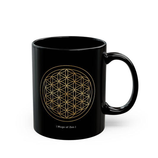 Flower of Life - 11oz Black Mug