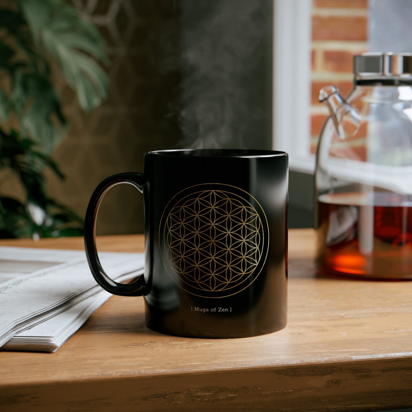 Flower of Life - 11oz Black Mug