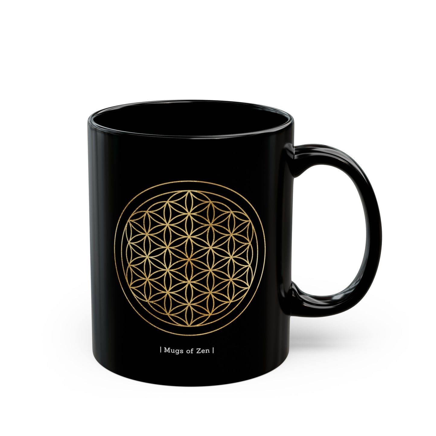 Flower of Life - 11oz Black Mug